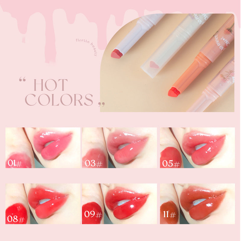 FLORTTE Kiss Love Stick Lipstick Pen with Mirror